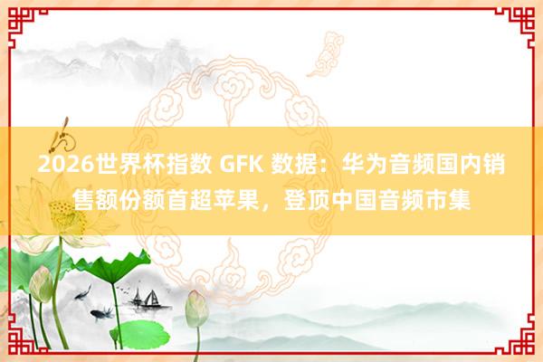 2026世界杯指数 GFK 数据：华为音频国内销售额份额首超苹果，登顶中国音频市集