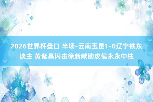 2026世界杯盘口 半场-云南玉昆1-0辽宁铁东谈主 黄紫昌闪击徐新献助攻侯永永中柱