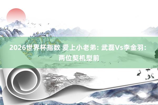 2026世界杯指数 爱上小老弟: 武磊Vs李金羽: 两位契机型前