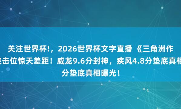 关注世界杯!，2026世界杯文字直播 《三角洲作为》突击位惊天差距！威龙9.6分封神，疾风4.8分垫底真相曝光！
