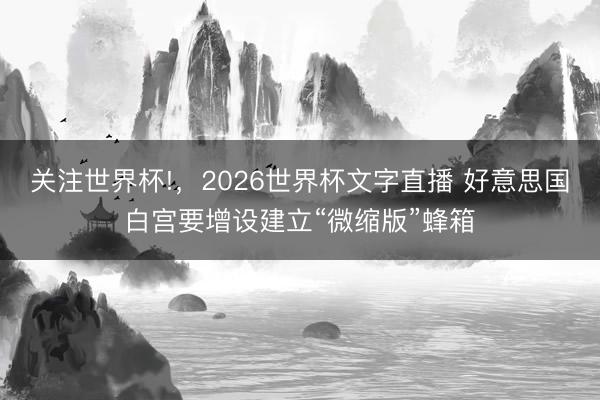 关注世界杯!，2026世界杯文字直播 好意思国白宫要增设建立“微缩版”蜂箱